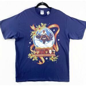 Marvel Super Hero T-Shirt Men's Size XL Blue Short Sleeve Port and Company